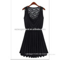 European style 2015 hot sell hollow out lace sleeveless dress